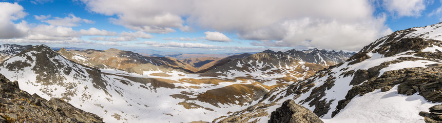 Fototapeta na wymiar panoramic image of mountain landscape
