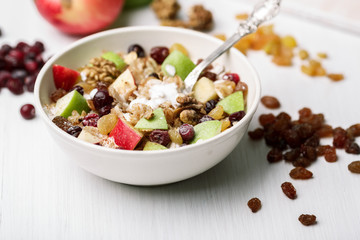 Cranberry raisins apple cereal