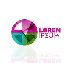 Obraz premium Logo, abstract geometric business icon