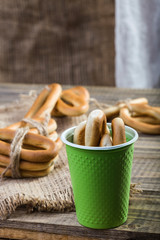 Cracknels in bunches and cup