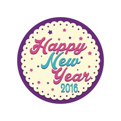Happy New Year 2016 Design Icon