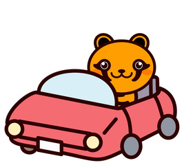 車を運転する動物シリーズ