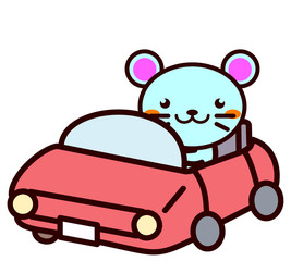 車を運転する動物シリーズ