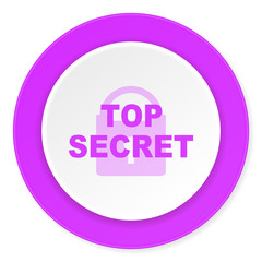 top seret violet pink circle 3d modern flat design icon on white background