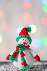 Cute snowman on Christmas background