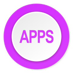 apps violet pink circle 3d modern flat design icon on white background