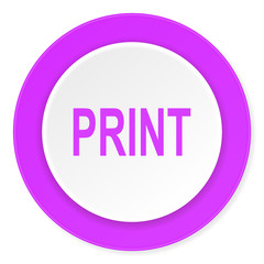 print violet pink circle 3d modern flat design icon on white background