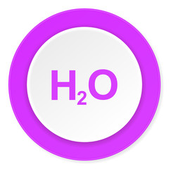water violet pink circle 3d modern flat design icon on white background