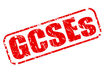 GCSEs red stamp text