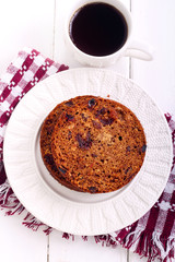 Slices of date and raisin roll