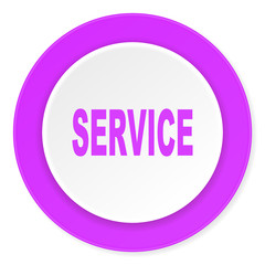 service violet pink circle 3d modern flat design icon on white background