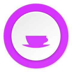 espresso violet pink circle 3d modern flat design icon on white background