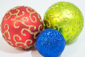 Christmas and New Year, the colored balls
