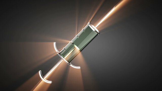 loop rotate glass syringe