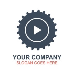Industrial Gear Vector Icon Logo Design