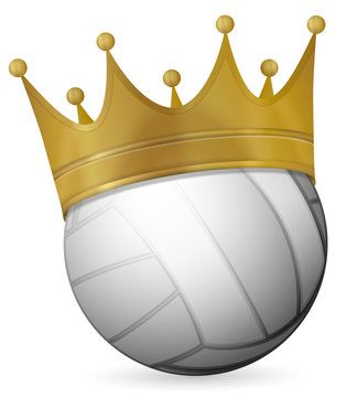 Volleyball ball with crown