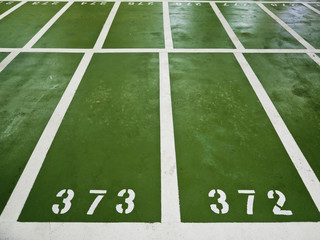 Polyurethane parking lots