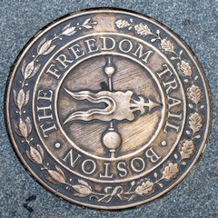 Freedom Trail Bronze Relief Boston Massachusetts USA
