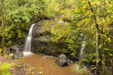 Now and Then Falls / A waterfall on a spur of the Amnicon River in northern Wisconsin.