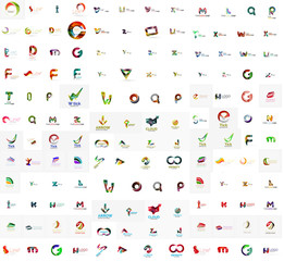 Naklejka premium Mega set of letter logos