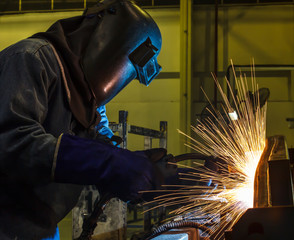 welding Industrial automotive part in factory