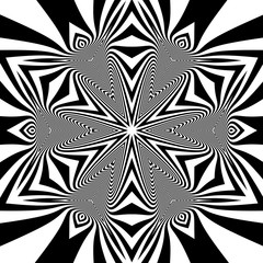Black and White Geometric Pattern. Abstract Striped Background.