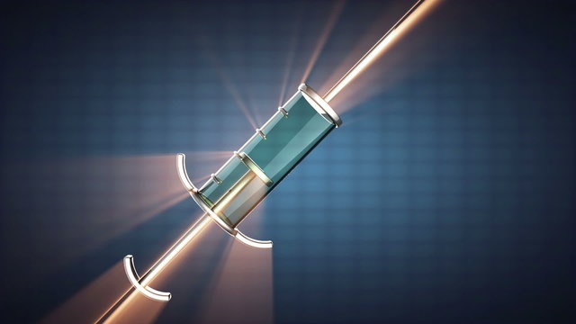 loop rotate glass syringe