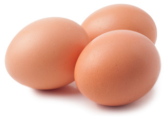 Three Eggs isolated on white background