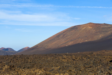 volcano in timanfaya national park in Lanzarote, Spain