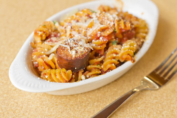 Sausage Spiral Pasta