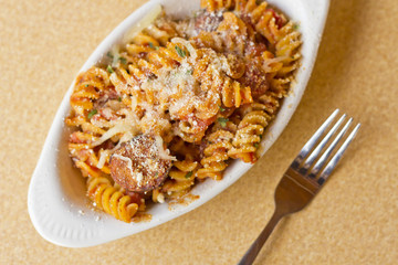 Sausage Spiral Pasta