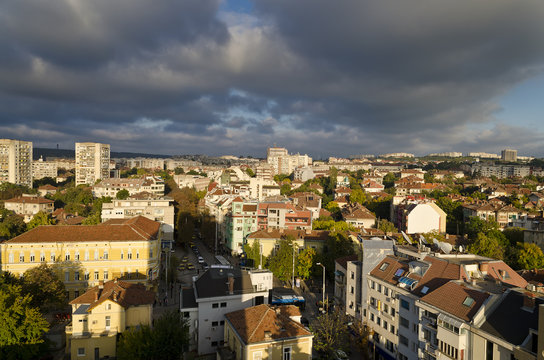 Panoramic view of the town Pleven, Bulgaria