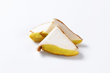 Fresh mushroom slices