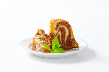 Slices of marble cake