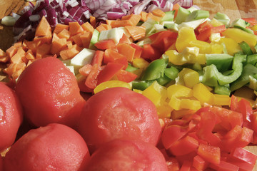 Tomaten und Paprika