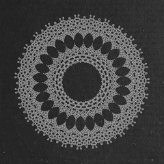 vector illustration with ornate frame on cardboard texture