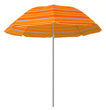 Beach Striped Umbrella - Orange