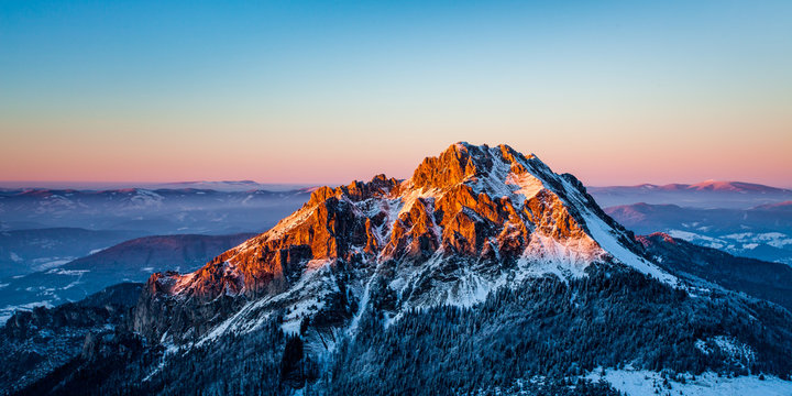 Velky Rozsutec. (1609m) A dominant peak of entire Mala Fatra mountain range. 