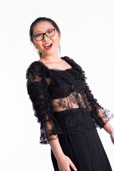 Fashion model outakes catalog shoot