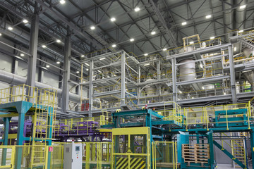 packing area of a chemical factory