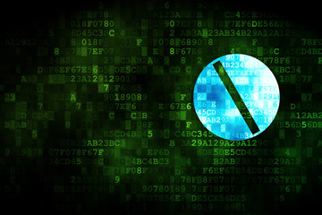 Healthcare concept: Pill on digital background