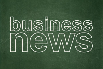 Obraz premium News concept: Business News on chalkboard background