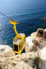 Cable road at Rosh Hanikra tourist site. Northern Israel.   © voddol