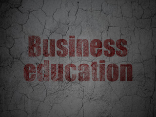 Learning concept: Business Education on grunge wall background