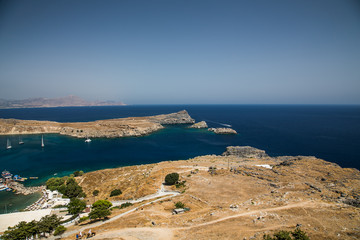Lindos Bay on Rhodos Island