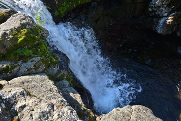 Waterfall on the Putorana plateau.