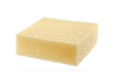 Yellow sponge/Yellow sponge on white background.