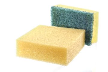 Kitchen sponge/Kitchen sponge on white background.