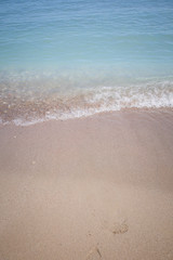 Fototapeta na wymiar Beach at Rhodes island, Greece - Anthony Quinn bay