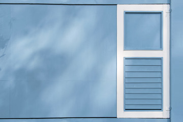 Blue wooden wall/Close up blue wooden wall with soft shadow, scene for the show.